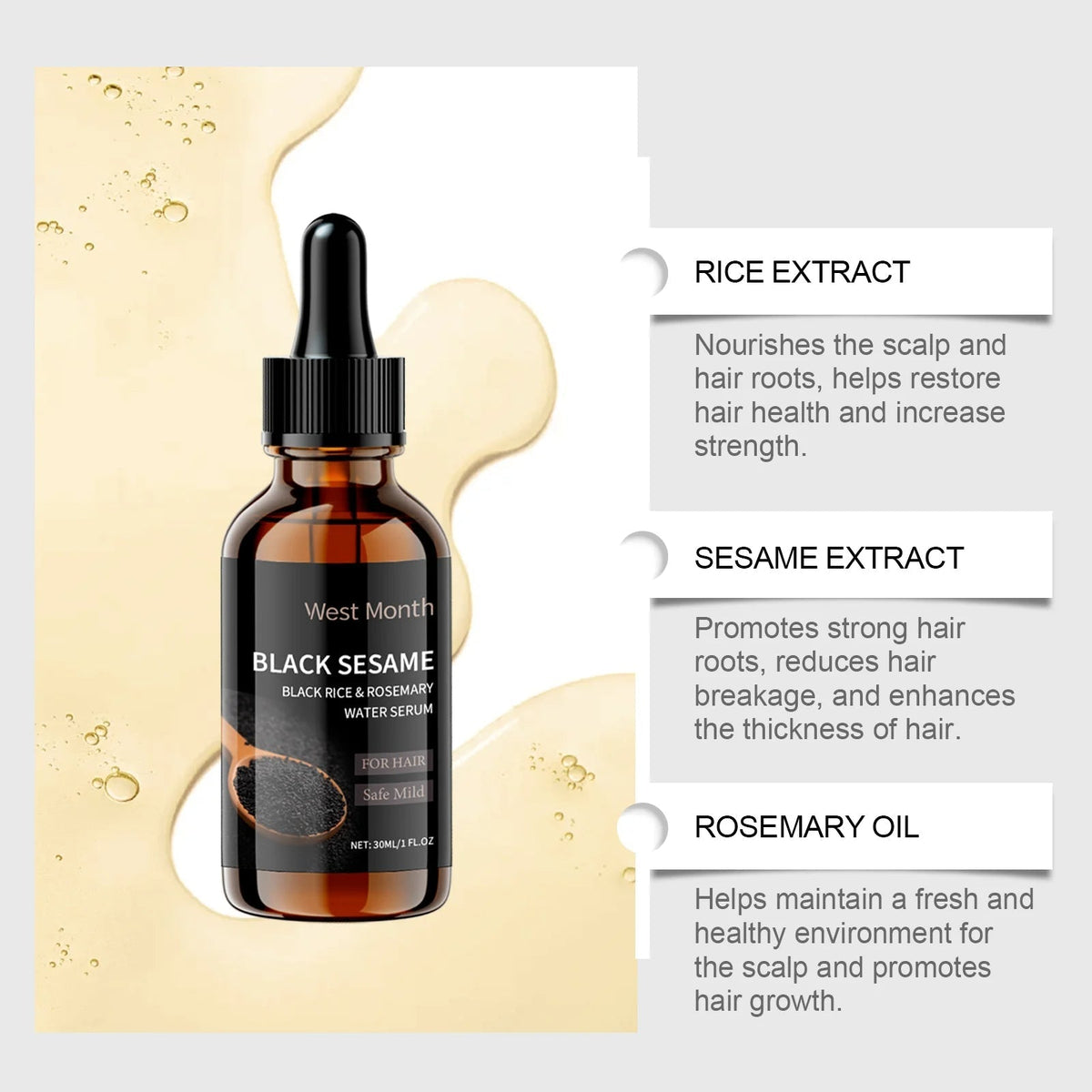 Black Sesame Hair Serum